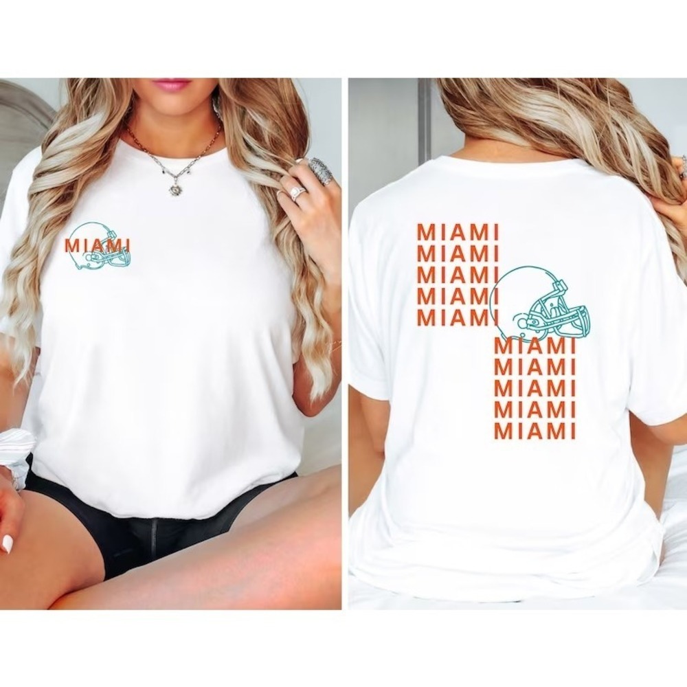 Miami Football Game Day T-shirt, Perfect Gift For Dolphins Fans, 2 Sided Shirt
